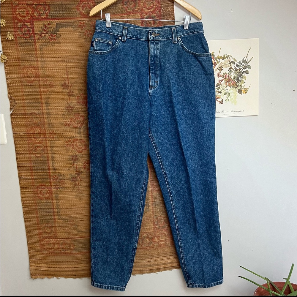 Vintage Denim Chic 90’s Tapered Leg High Waisted Mom Jeans 34 waist